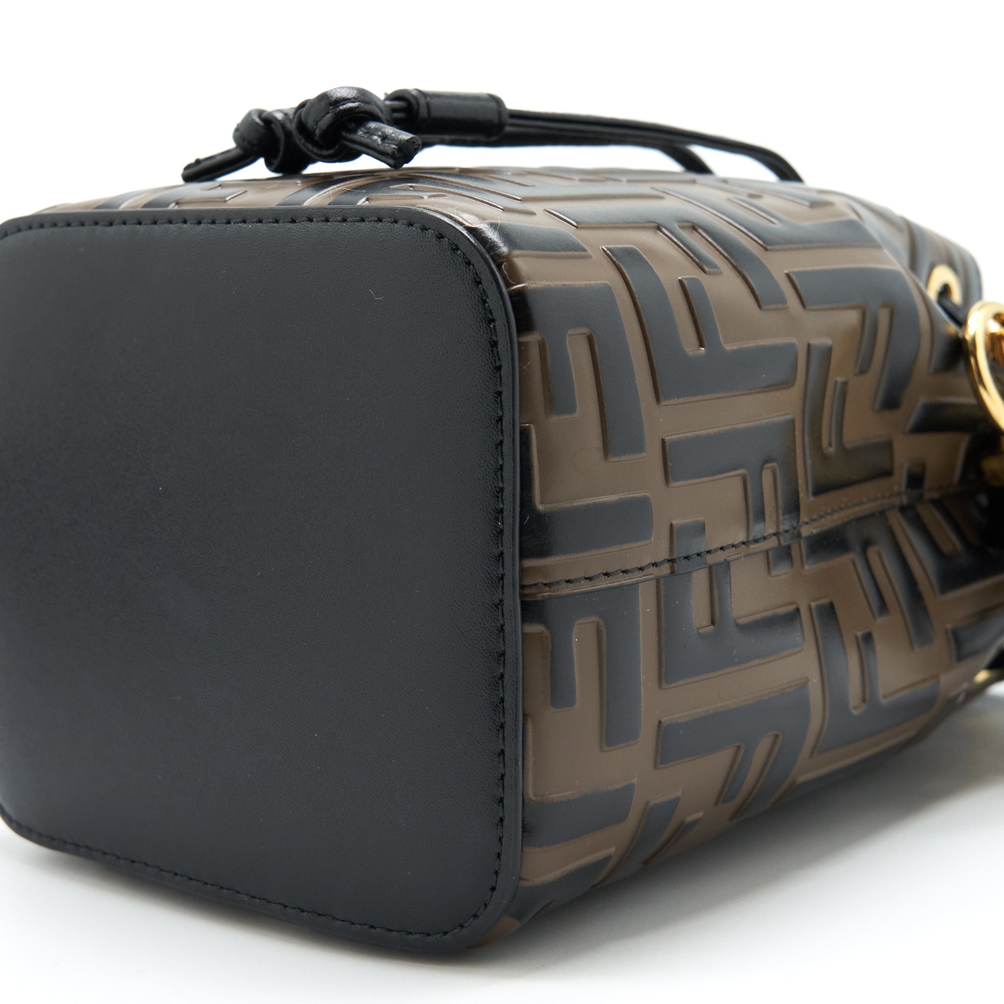 FENDI MON TRESOR MINI BUCKET BAG BLACK/BROWN GHW