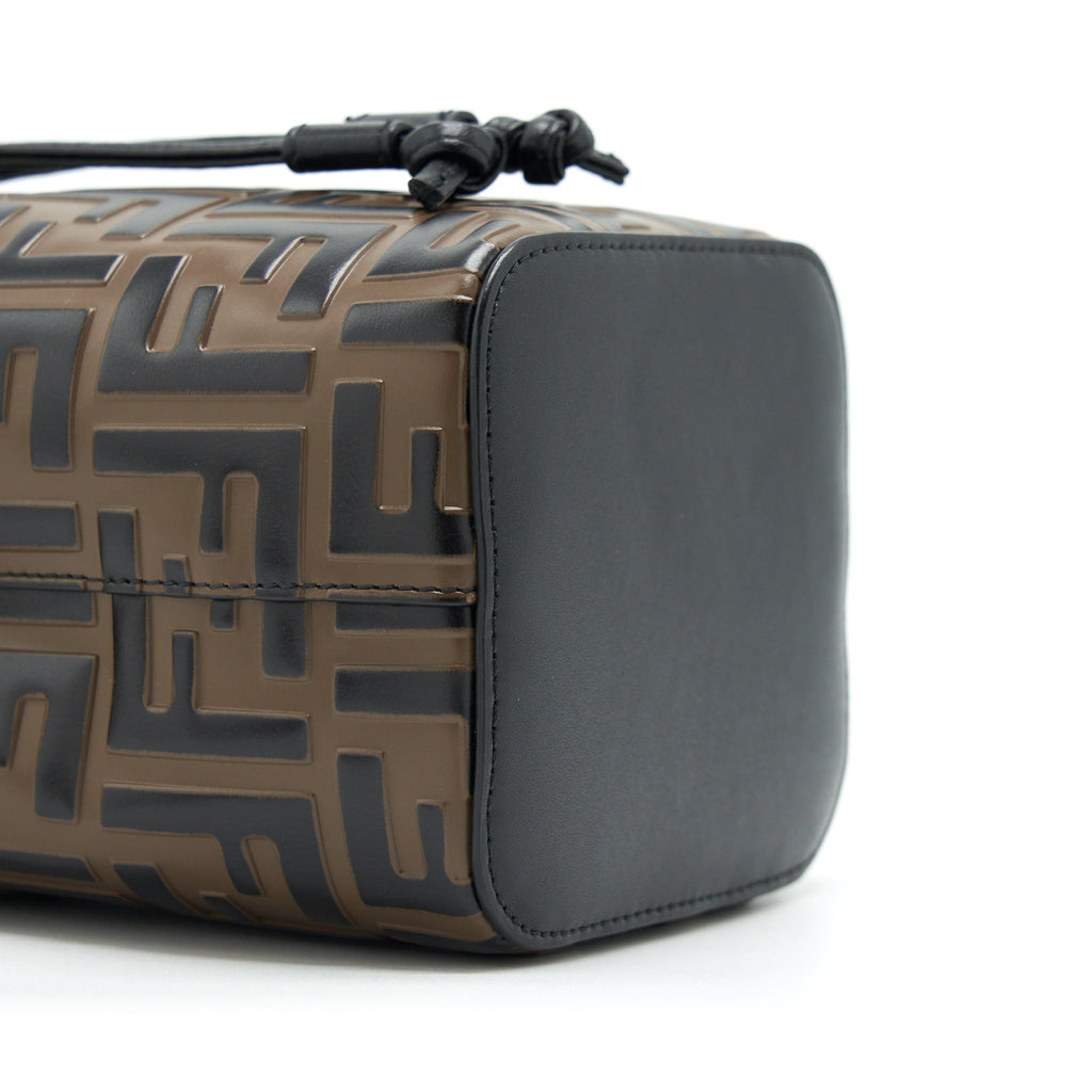 FENDI MON TRESOR MINI BUCKET BAG BLACK/BROWN GHW