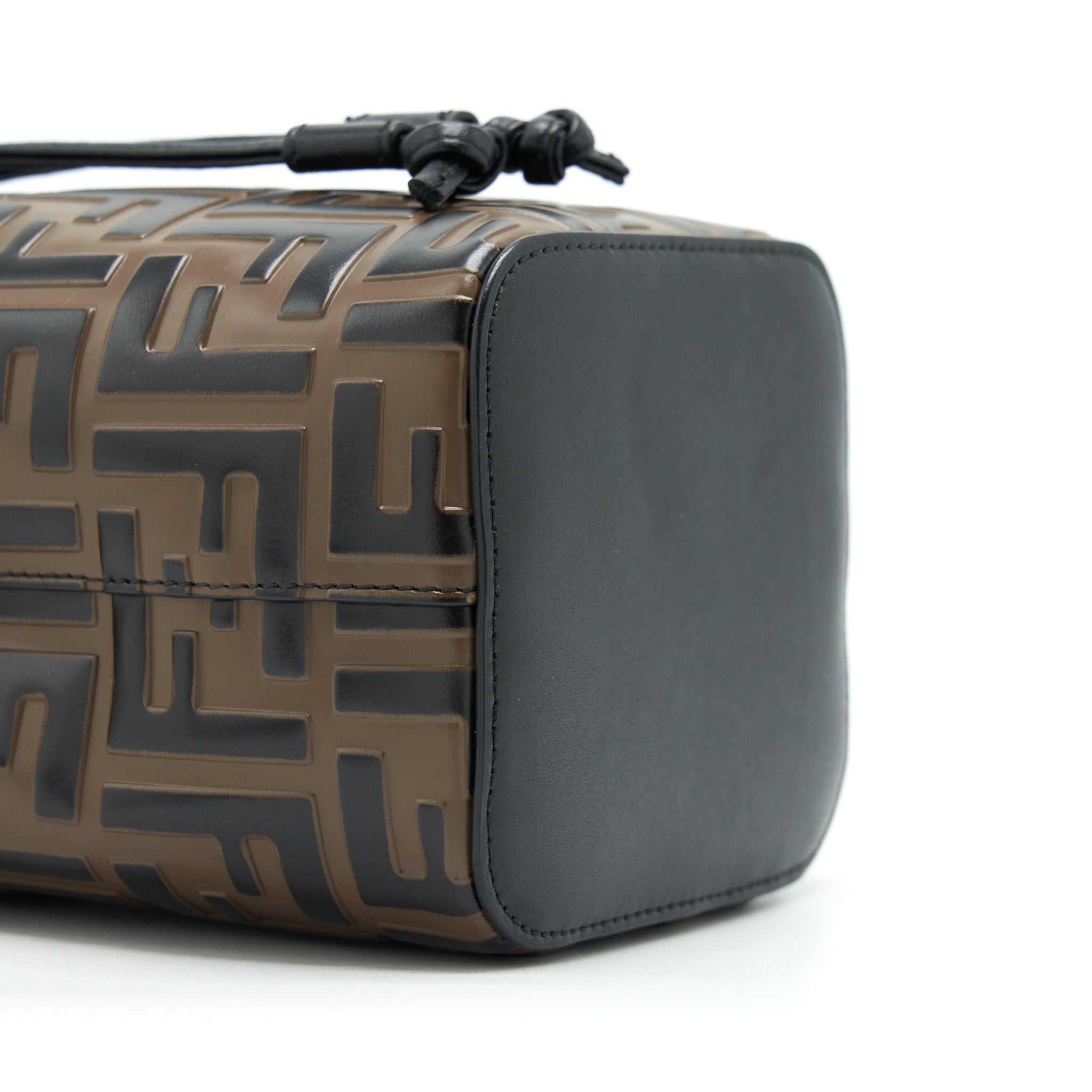 FENDI MON TRESOR MINI BUCKET BAG BLACK/BROWN GHW