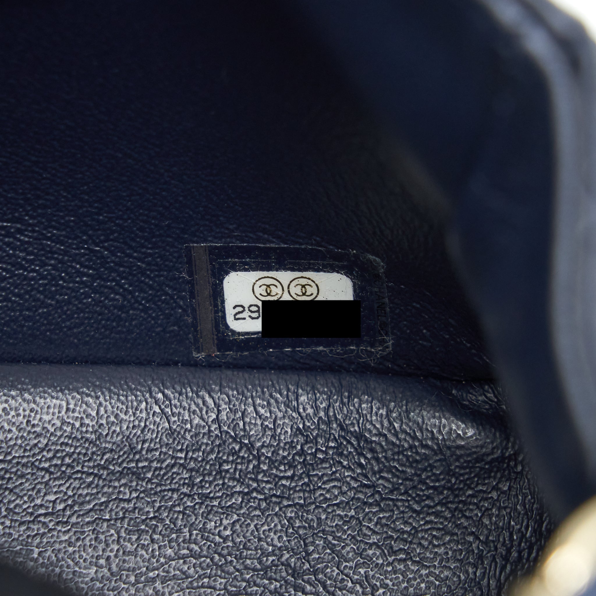 CHANEL MINI RECTANGULAR FLAP BAG LAMBSKIN NAVY LGHW