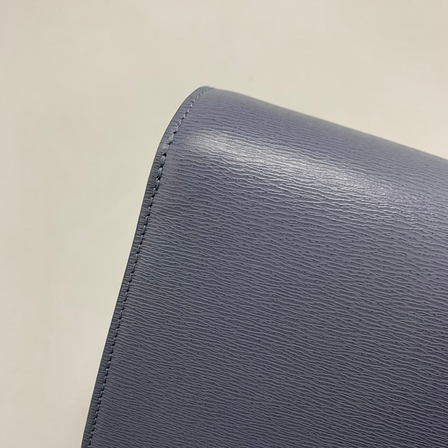 CELINE TEEN CLASSIC BAG IN CALFSKIN LIEGE ARCTIC BLUE