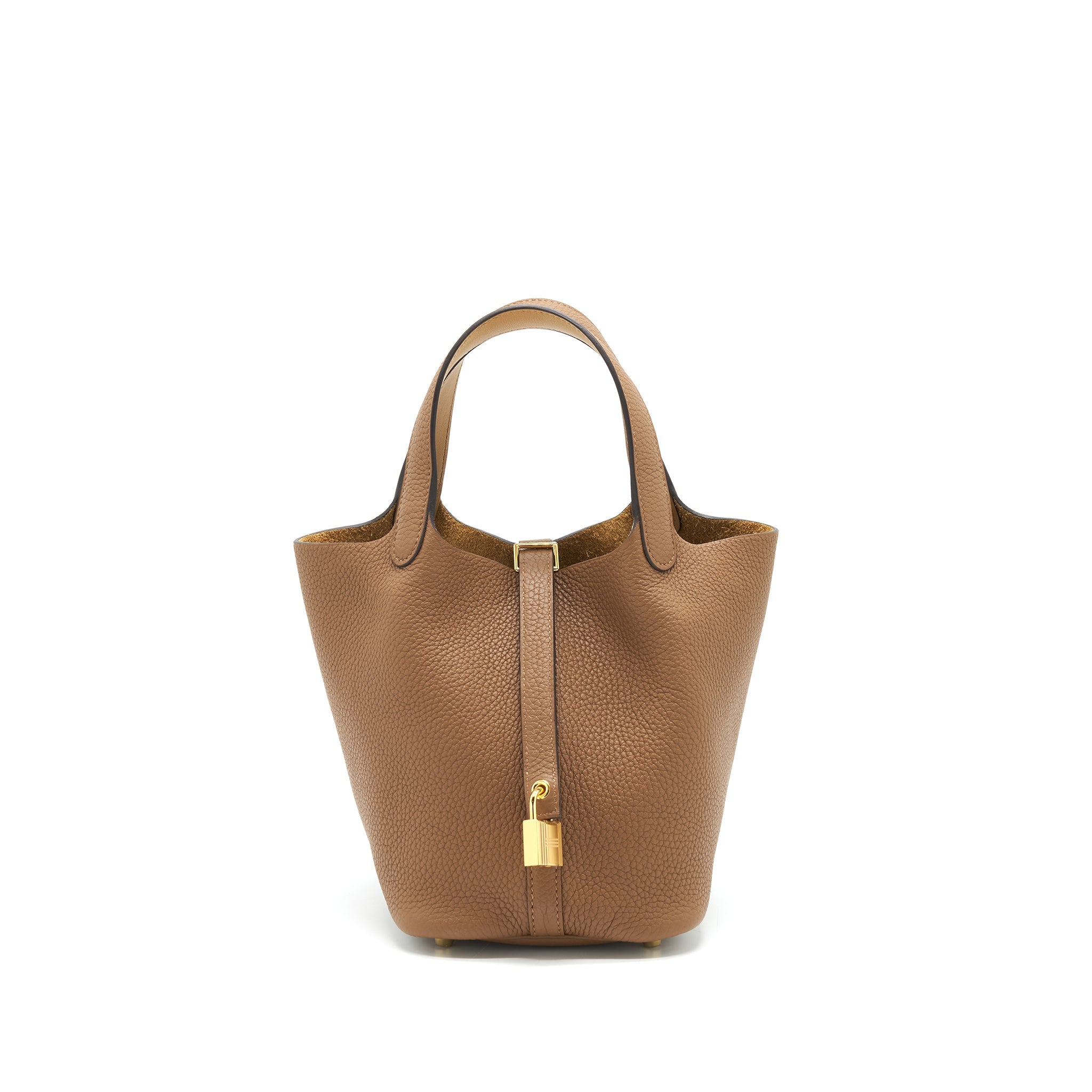 HERMES PICOTIN 18 LOCK BAG BISCUIT/ALEZAN GHW