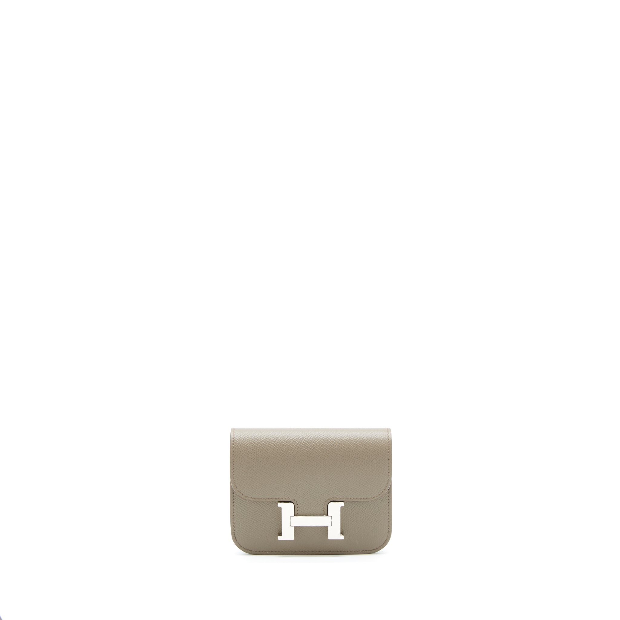 HERMES CONSTANCE SLIM EPSOM LEATHER 8F GRIS ETAIN WITH SHW