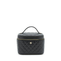 CHANEL TOP HANDLE VANITY CASE CAVIAR BLACK WITH LGHW