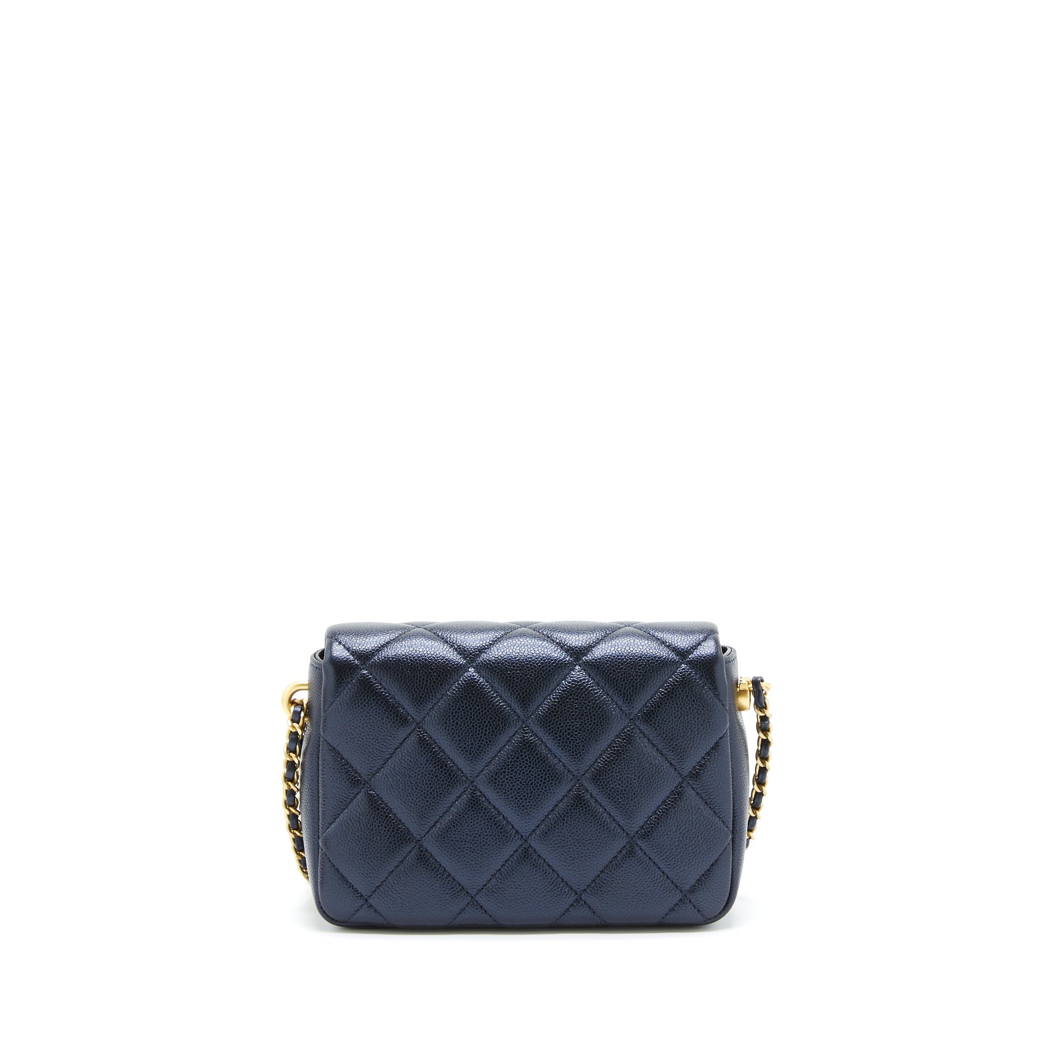 CHANEL 21K MY PERFECT MINI FLAP BAG CAVIAR BLACK GHW