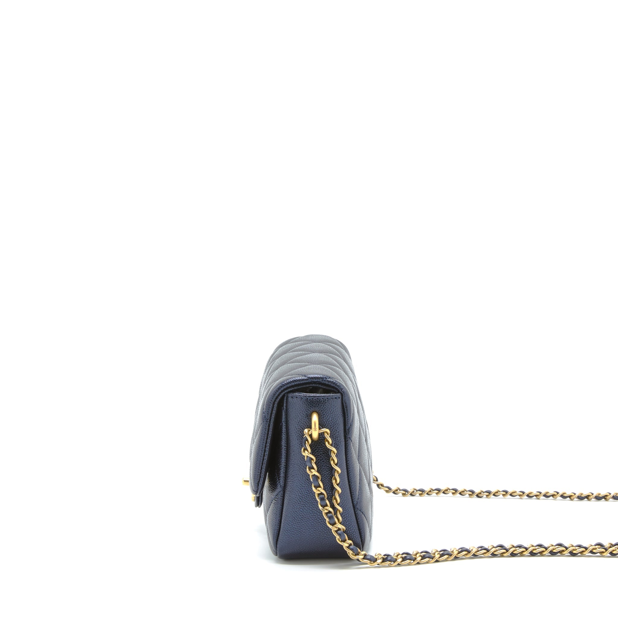 CHANEL 21K MY PERFECT MINI FLAP BAG CAVIAR BLACK GHW