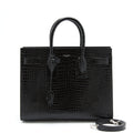 SAINT LAURENT/ YSL SAC DE JOUR CROCODILE EMBOSSED BLACK SHW