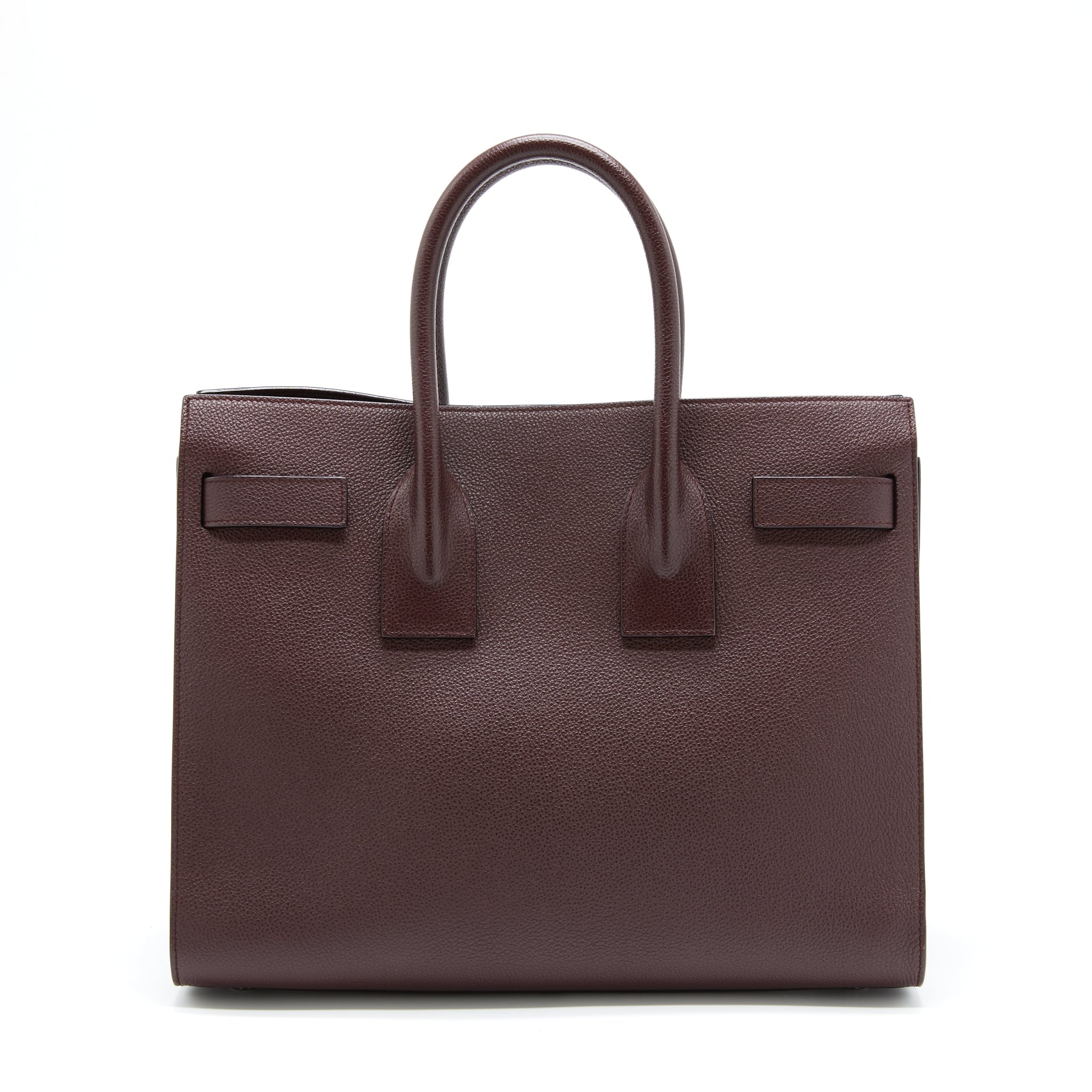 SAINT LAURENT/ YSL SAC DE JOUR CALFSKIN BURGUNDY BLACK HARDWARE