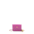 CHANEL PEARL CRUSH MINI BELT BAG LAMBSKIN PURPLE GHW