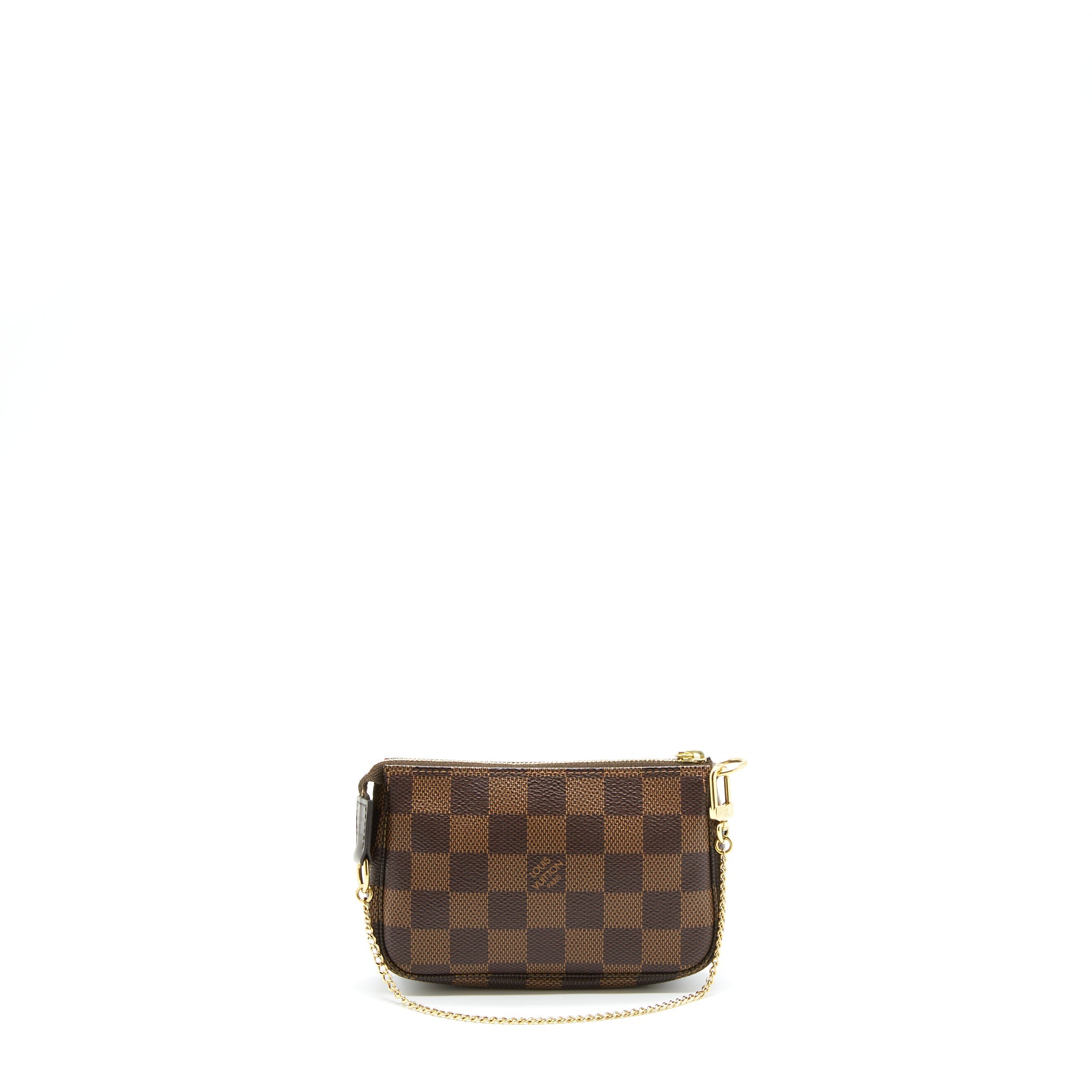 LOUIS VUITTON MINI POCHETTE ACCESSORIES DAMIER EBENE CANVAS GHW