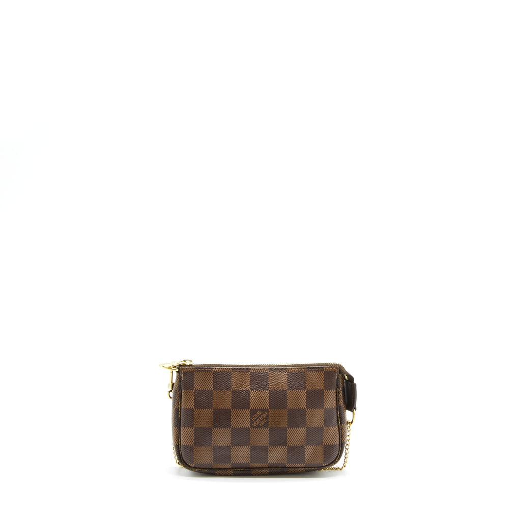 LOUIS VUITTON MINI POCHETTE ACCESSORIES DAMIER EBENE CANVAS GHW