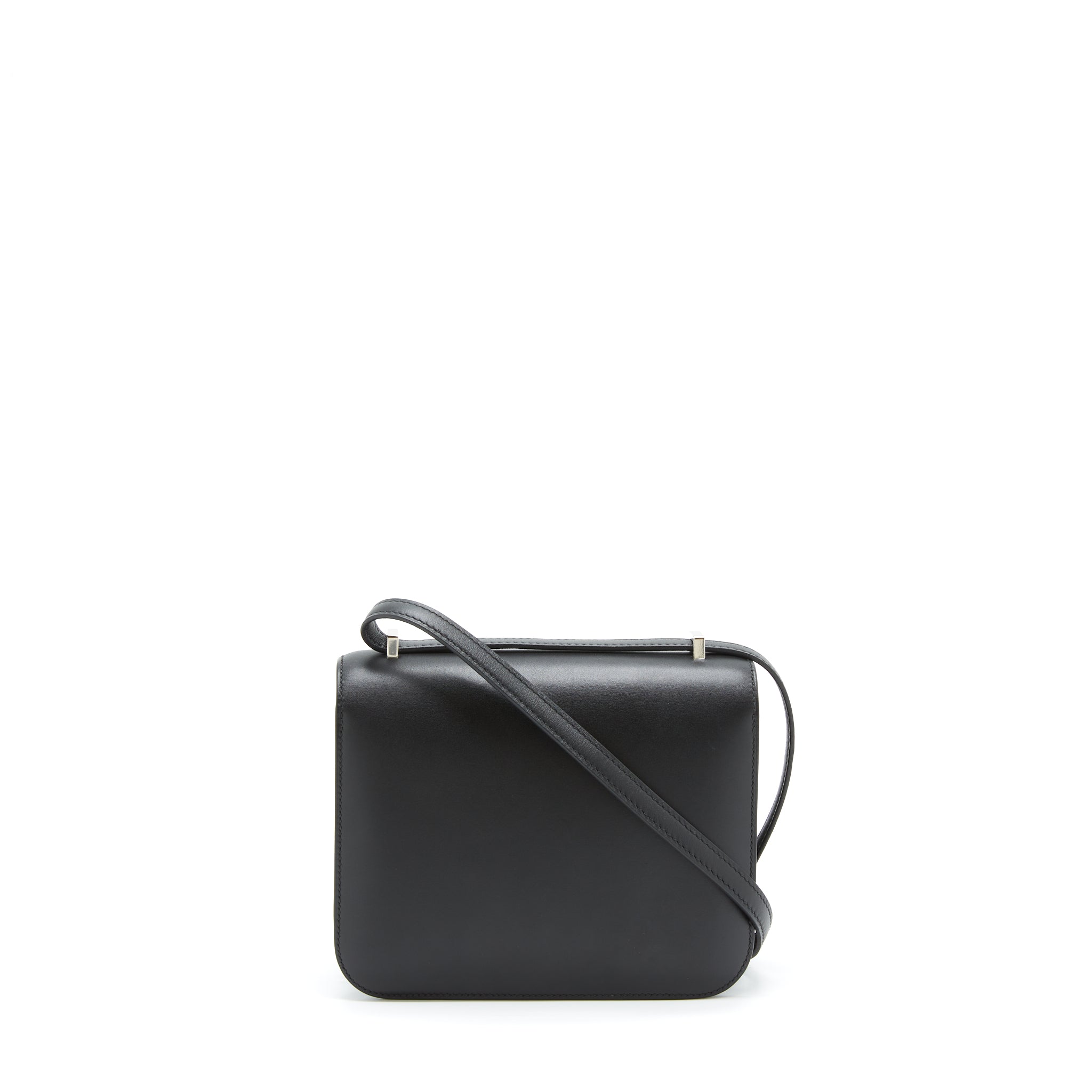 HERMES MINI CONSTANCE MONSIEUR BLACK WITH LIZARD BUCKLE SHW