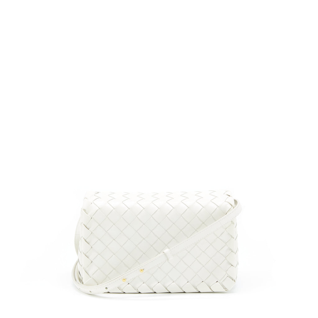 BOTTEGA VENETA CROSSBODY BAG  INTRECCIATO WHITE