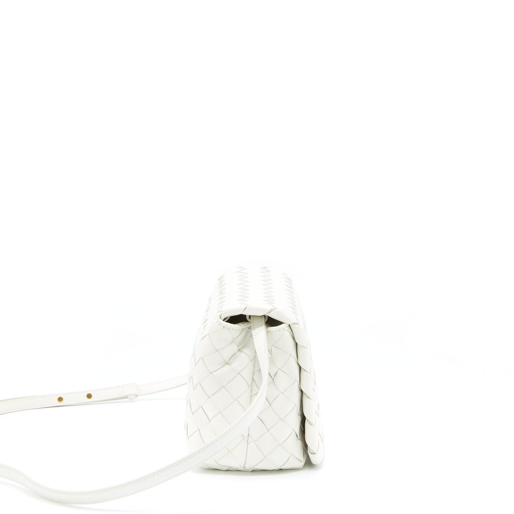 BOTTEGA VENETA CROSSBODY BAG  INTRECCIATO WHITE