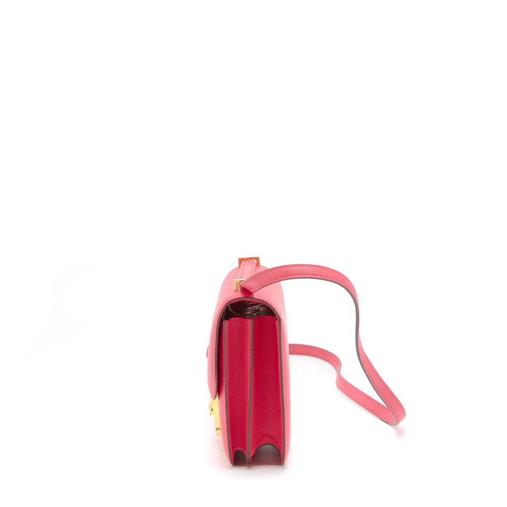 HERMES MINI CONSTANCE EPSOM ROSE EXTREME GHW