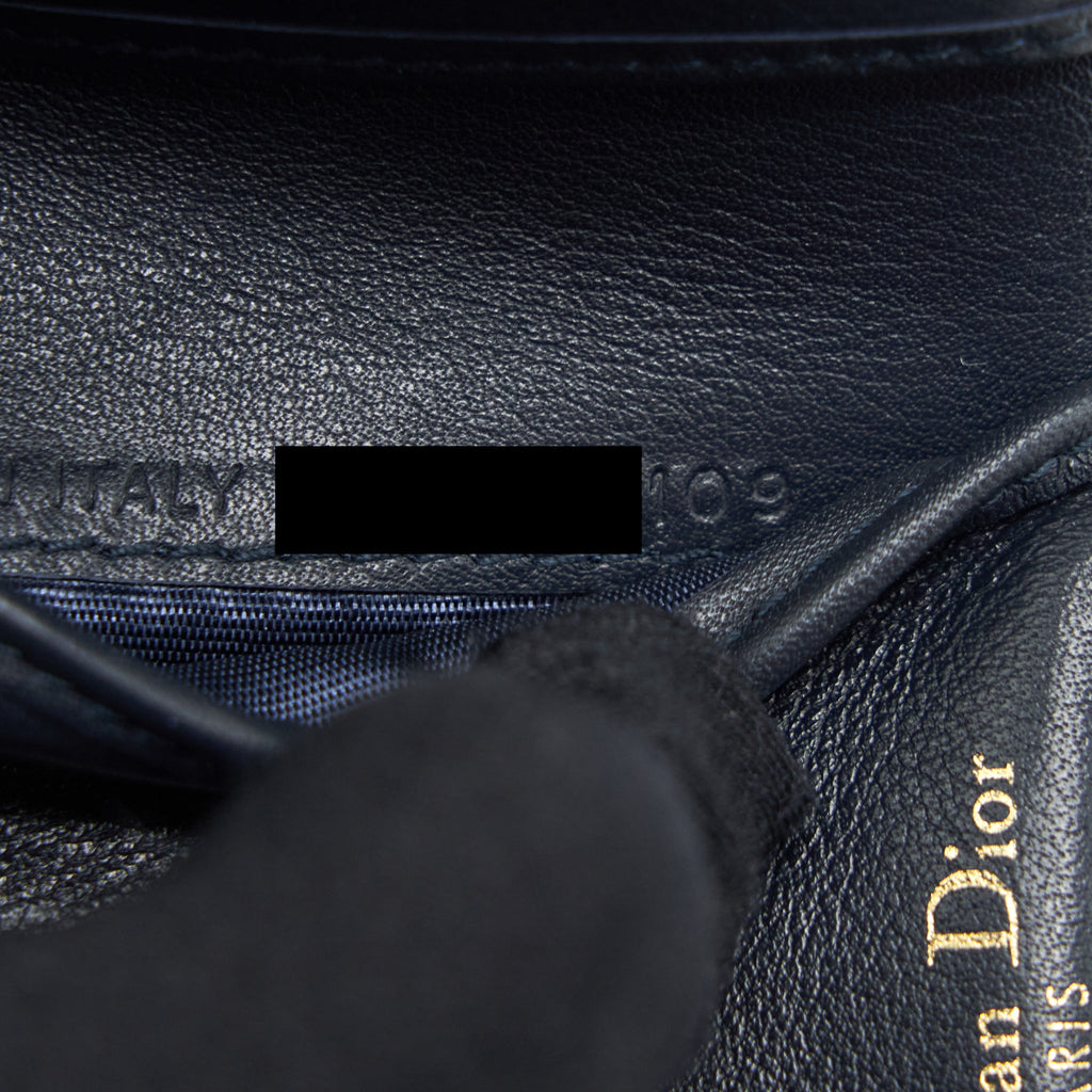 DIOR SADDLE SMALL WALLET BLUE OBLIQUE CANVAS GHW