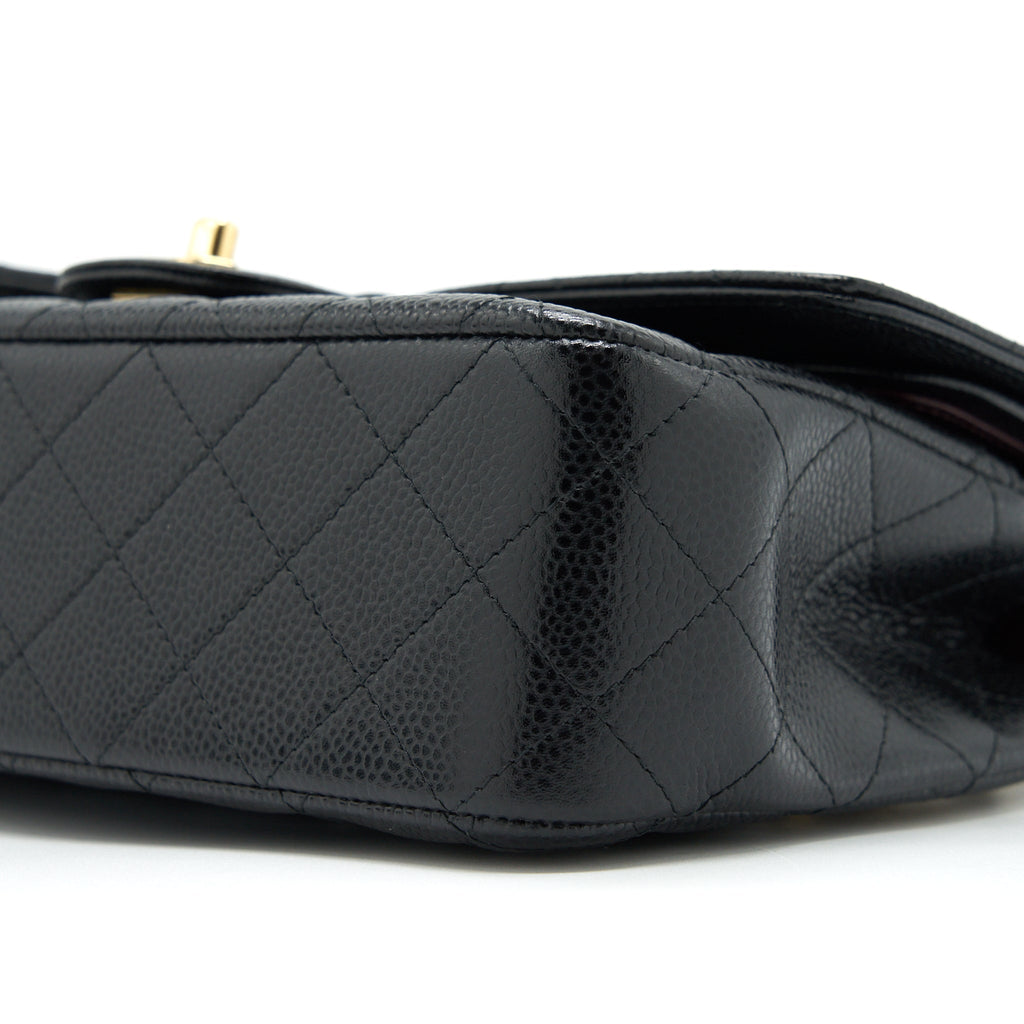 CHANEL CLASSIC DOUBLE FLAP BAG CAVIAR BLACK GHW
