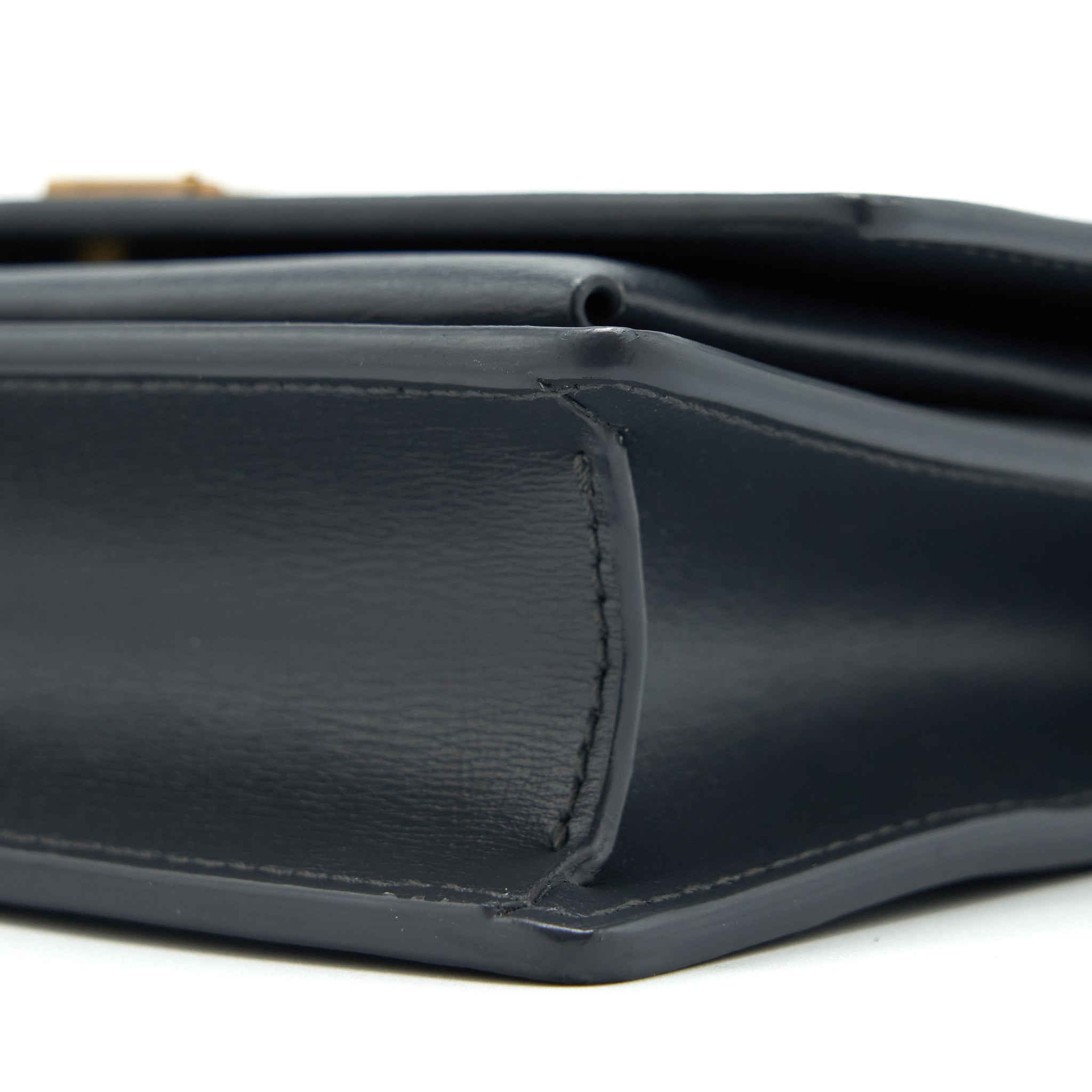 SAINT LAURENT SUNSET CHAIN WALLET CALFSKIN NOIR GHW