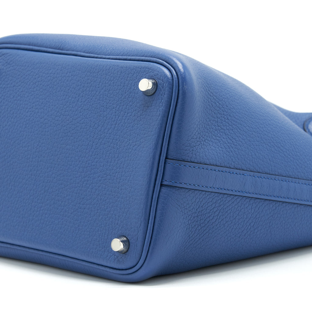 HERMES PICOTIN 18 LOCK BAG CLEMENCE BLUE AGATE SHW
