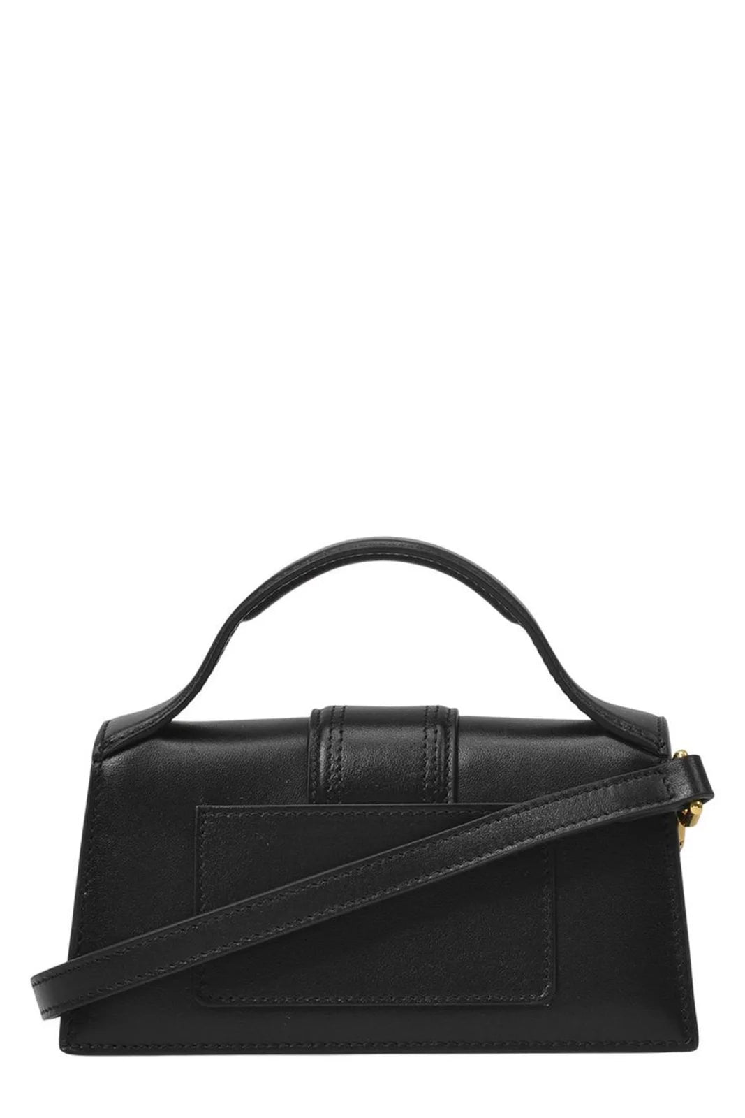 JACQUEMUS LOGO BLACK PLAQUE TOP HANDLE