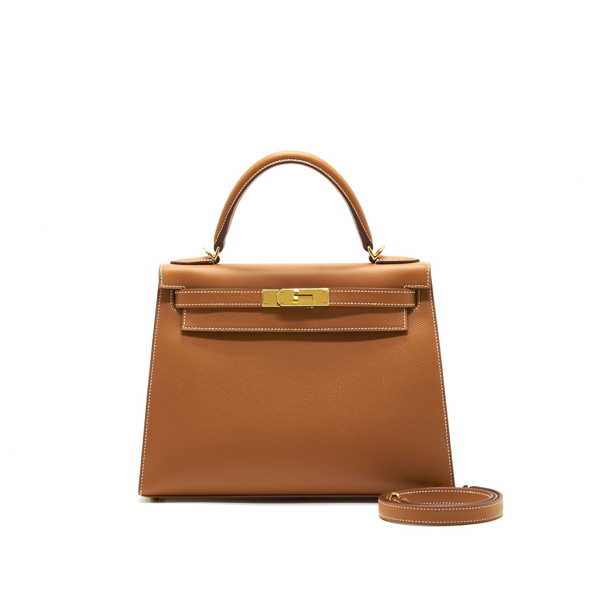HERMES KELLY28 SELLIER EPSOM GOLD WITH GHW