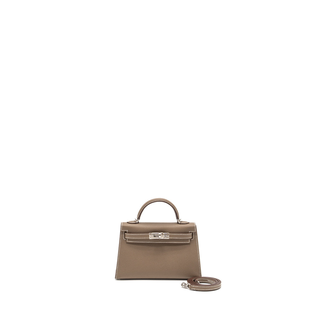 HERMES MINI KELLY II EPSOM ETOUPE SHW