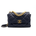 CHANEL 19 LARGE FLAP BAG  NAVY