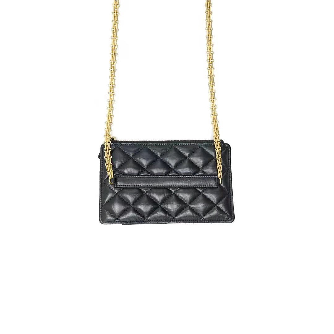 CHANEL 2.55 MINI PHONE CASE WITH CHAIN