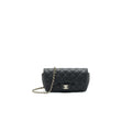 CHANEL GLASSES CASE WITH CLASSIC CHAIN BLACK LGHW