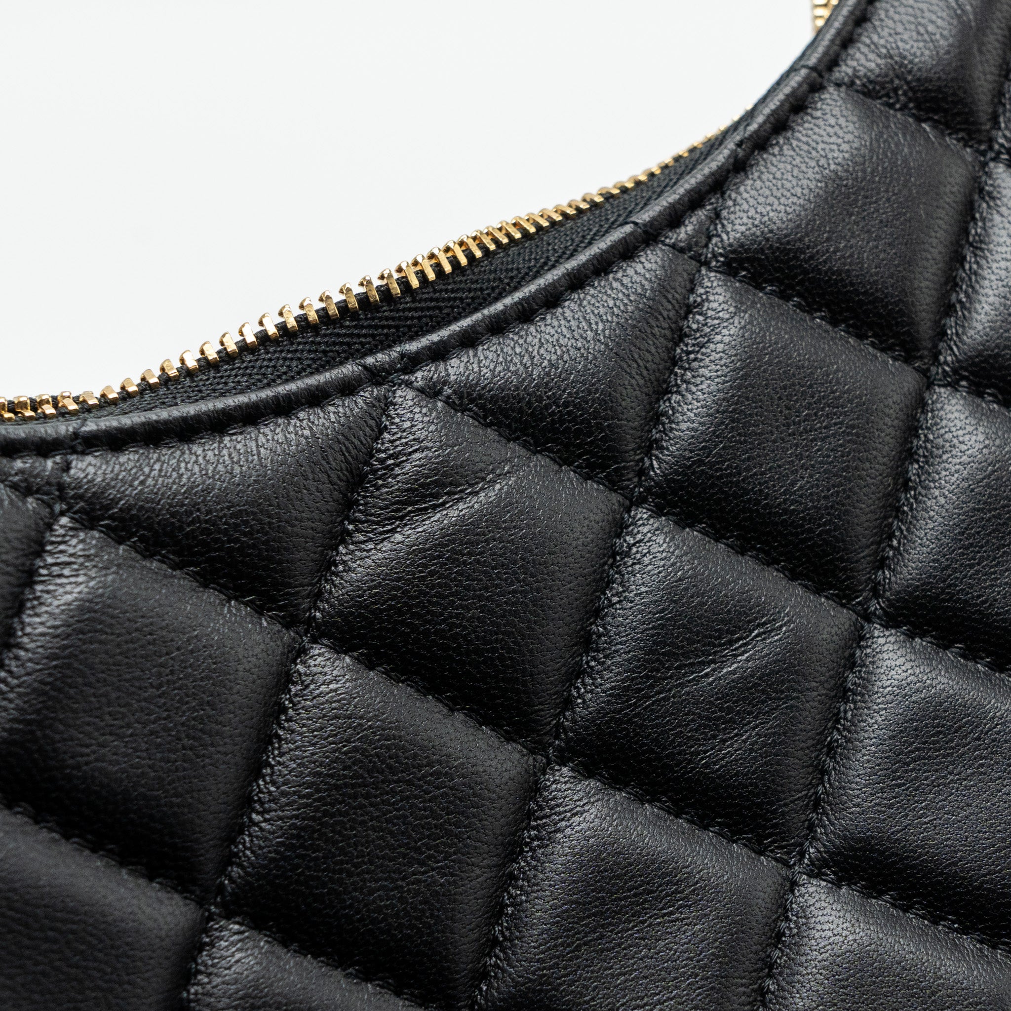 CHANEL SMALL MOON HOBO BAG LAMBSKIN BLACK LGHW (MICROCHIP)