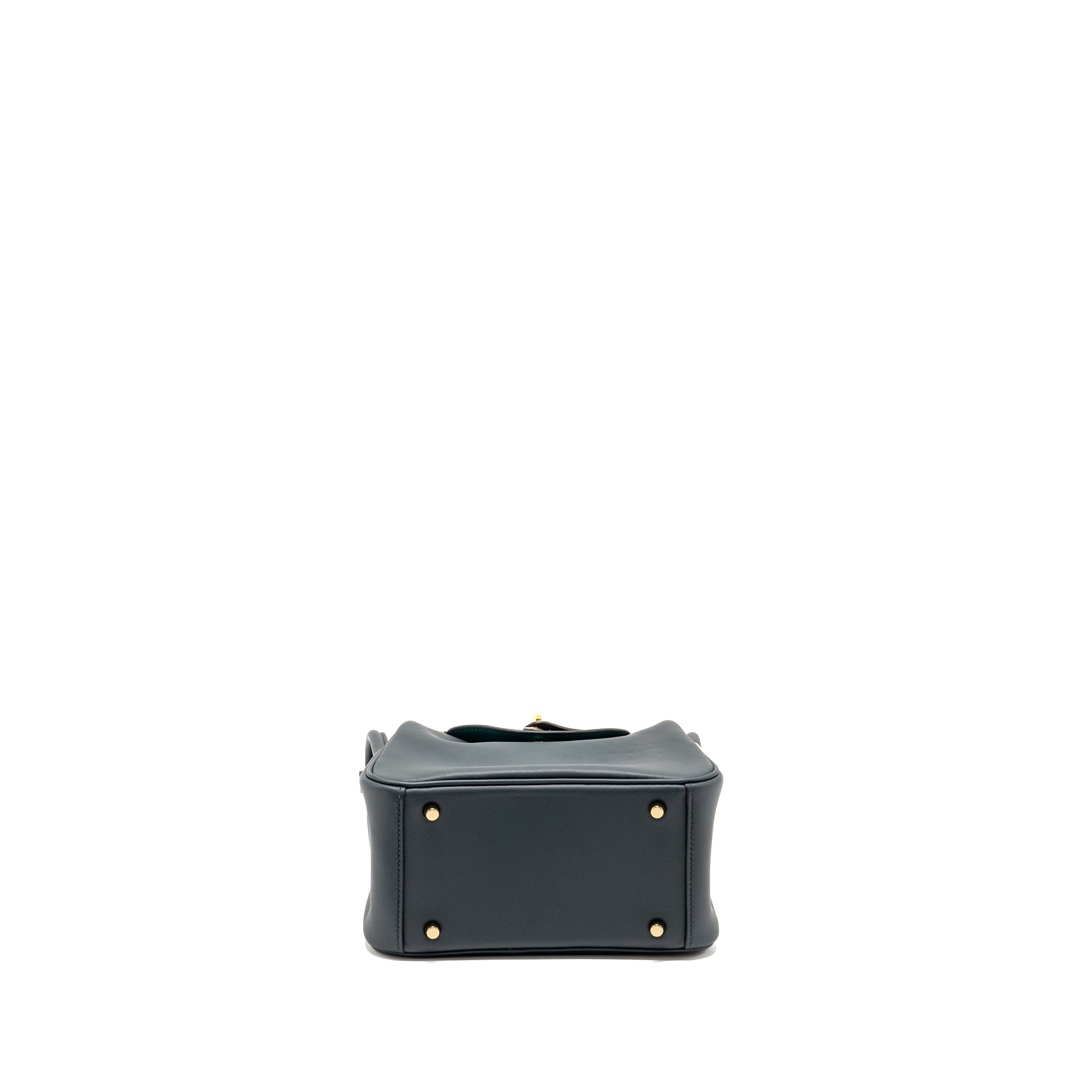 HERMES MINI LINDY VERSO BAG SWIFT VERT ROUSSEAU/MALACHITE GHW