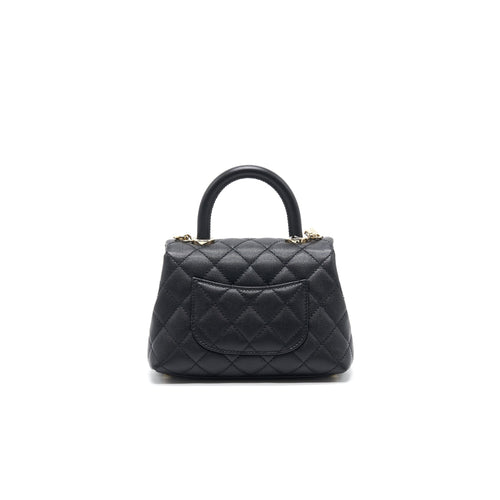 CHANEL COCO HANDLE EXTRA MINI BLACK LGHW SERIAL30