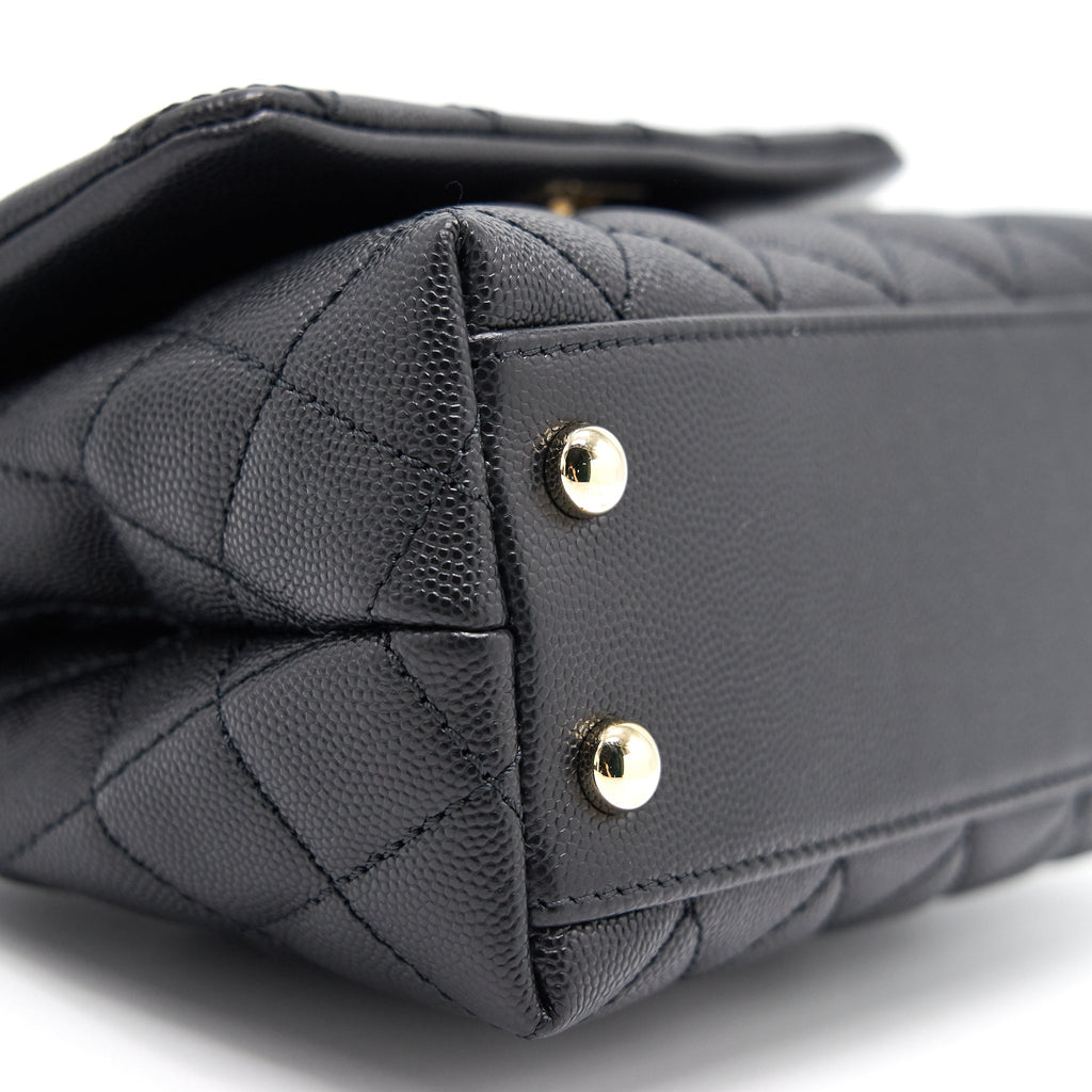 CHANEL COCO HANDLE EXTRA MINI BLACK LGHW SERIAL30