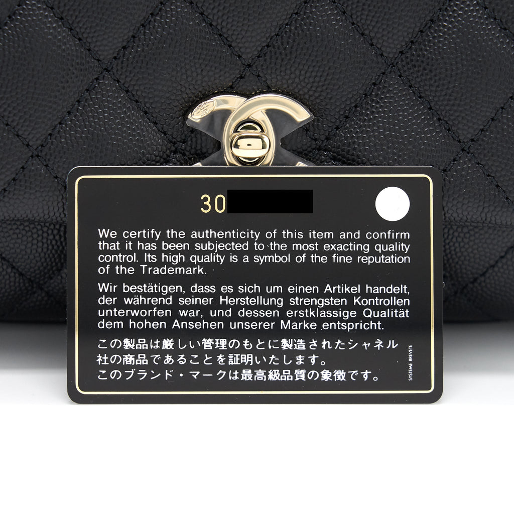 CHANEL COCO HANDLE EXTRA MINI BLACK LGHW SERIAL30
