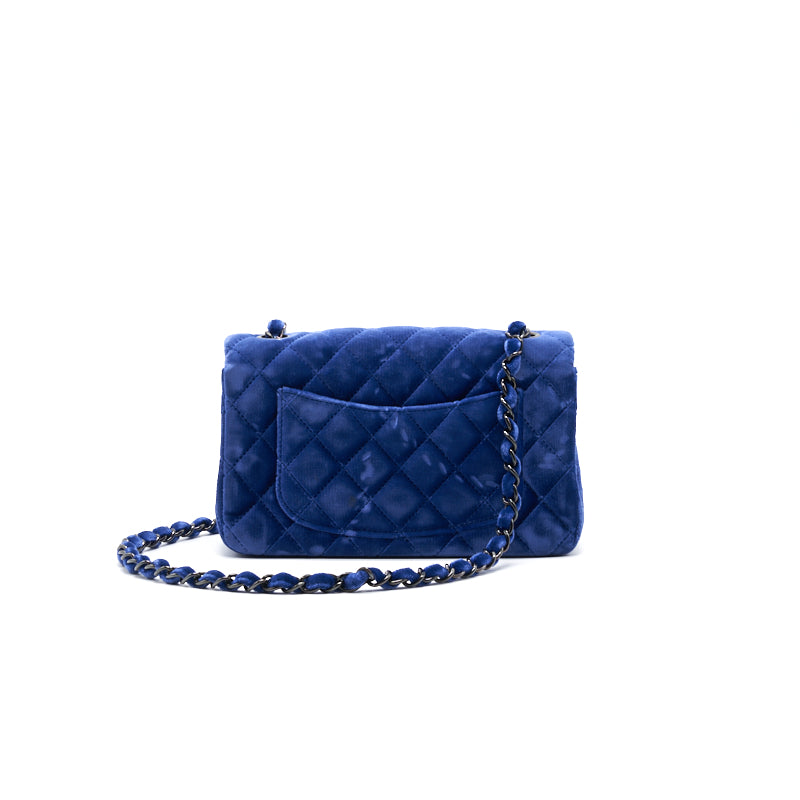 CHANEL VELVET RECTANGULAR MINI FLAP BAG