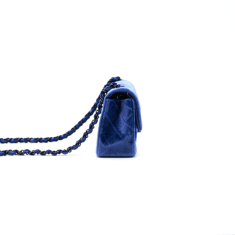 CHANEL VELVET RECTANGULAR MINI FLAP BAG