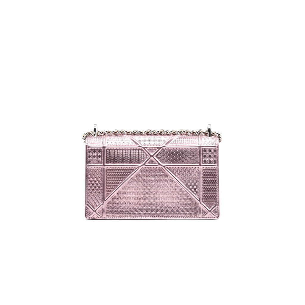 DIOR DIORAMA SMALL METALLIC PINK SHW