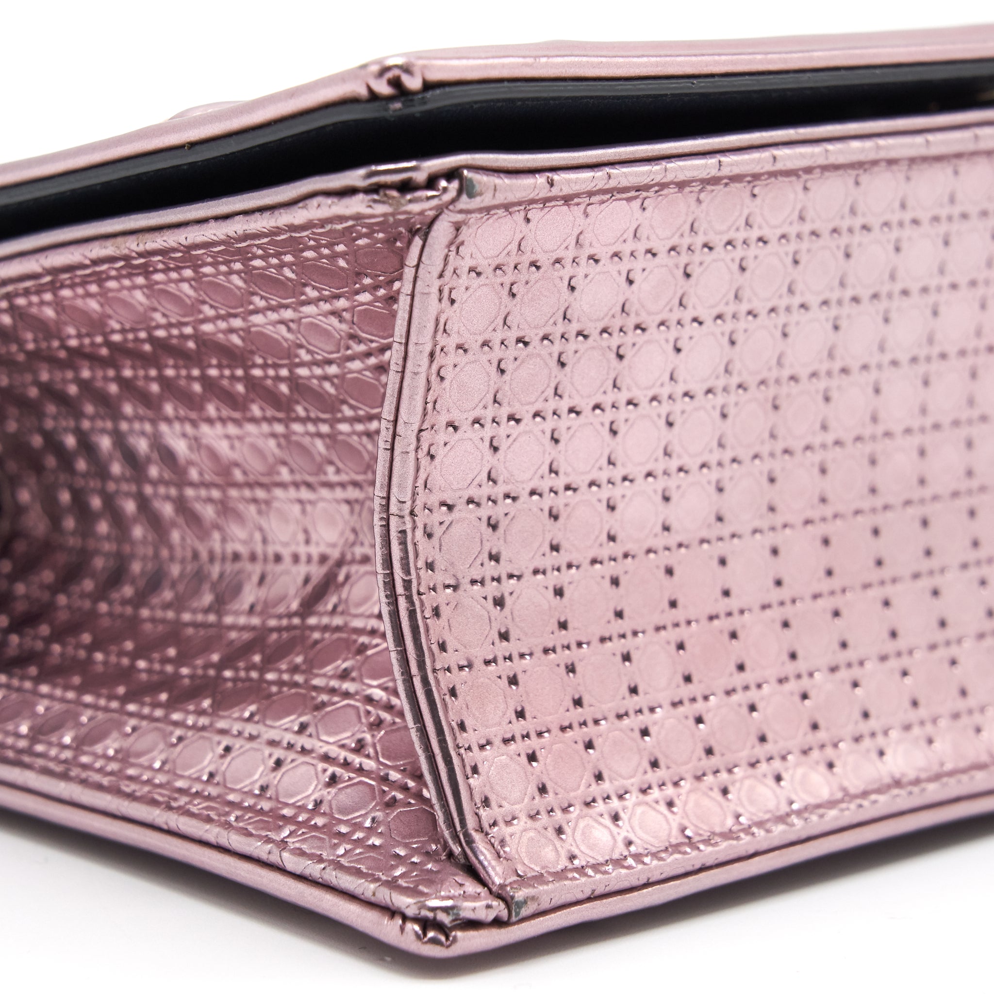 DIOR DIORAMA SMALL METALLIC PINK SHW
