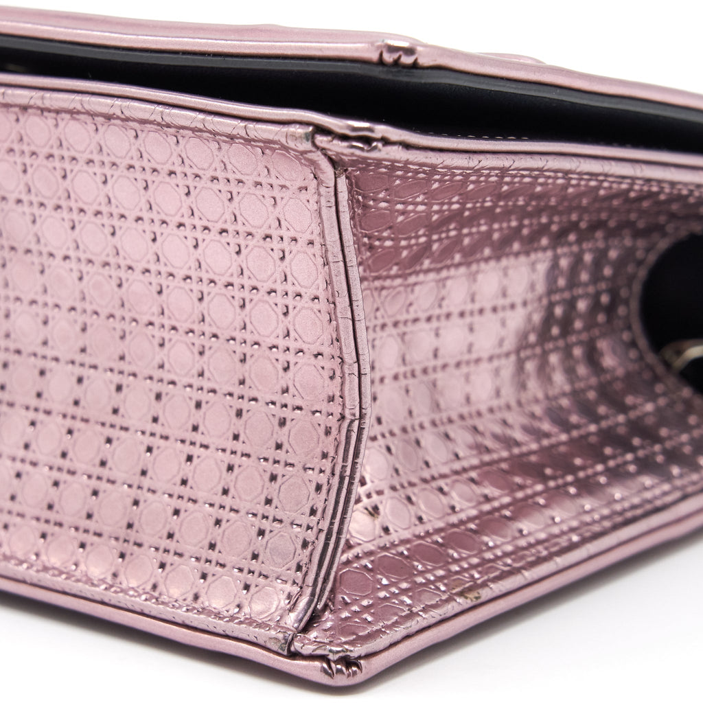 DIOR DIORAMA SMALL METALLIC PINK SHW