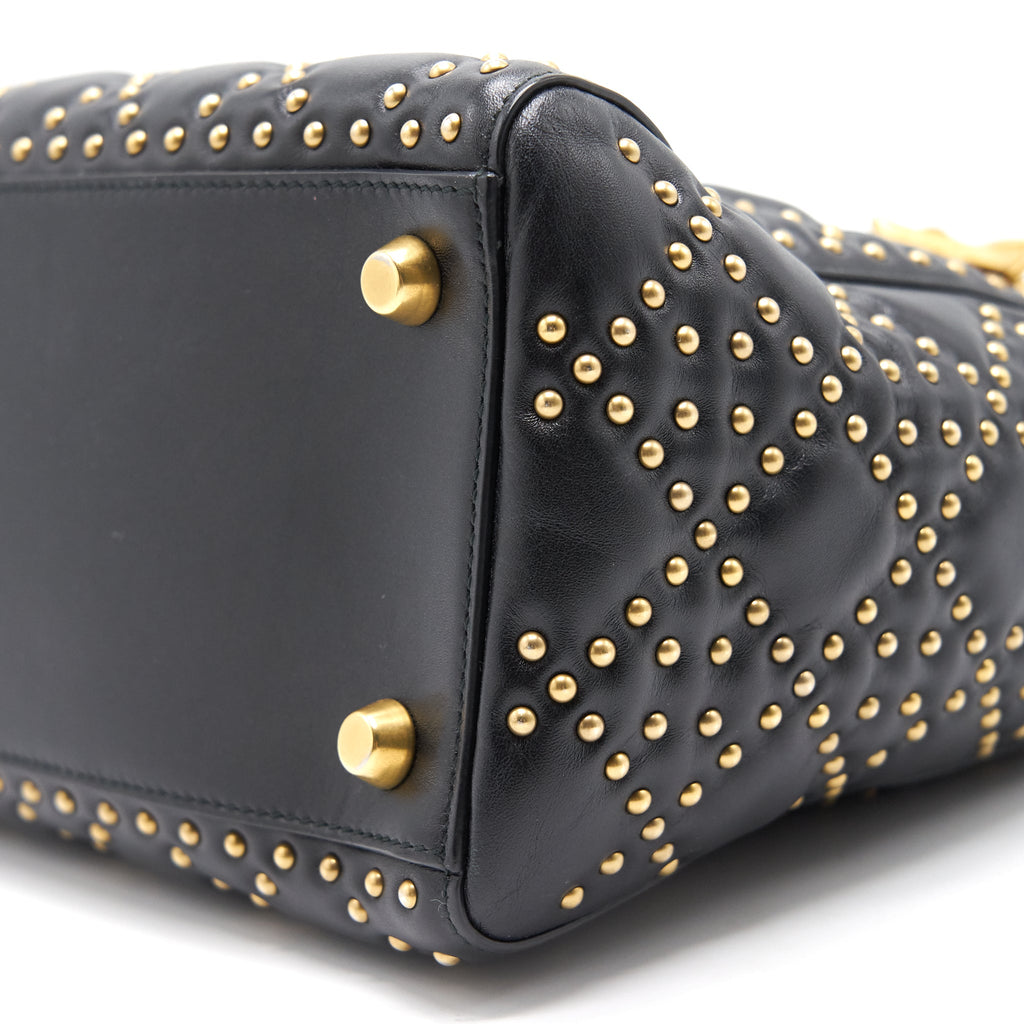 DIOR SUPPLE LADY DIOR STUDDED TOTE BAG