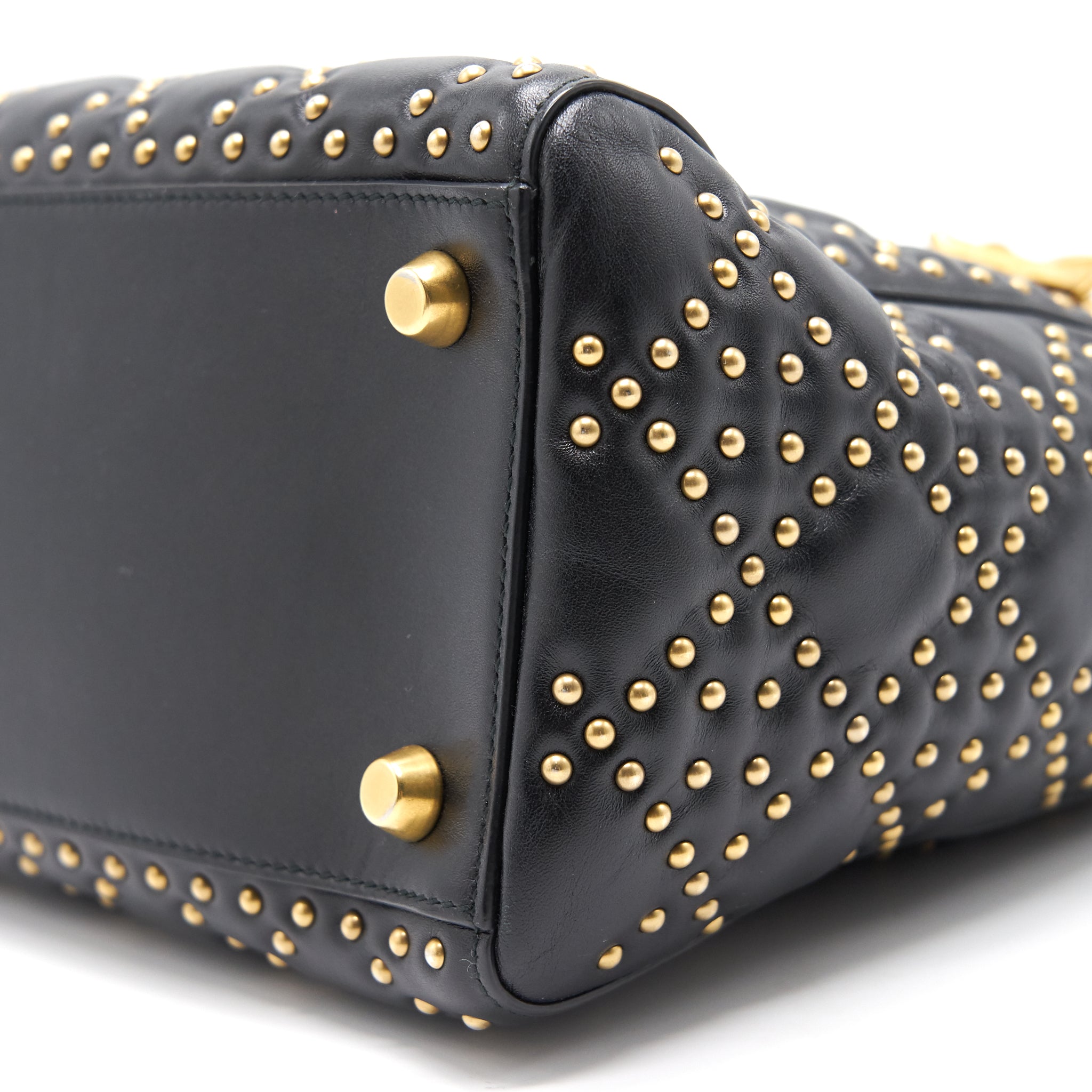 DIOR SUPPLE LADY DIOR STUDDED TOTE BAG