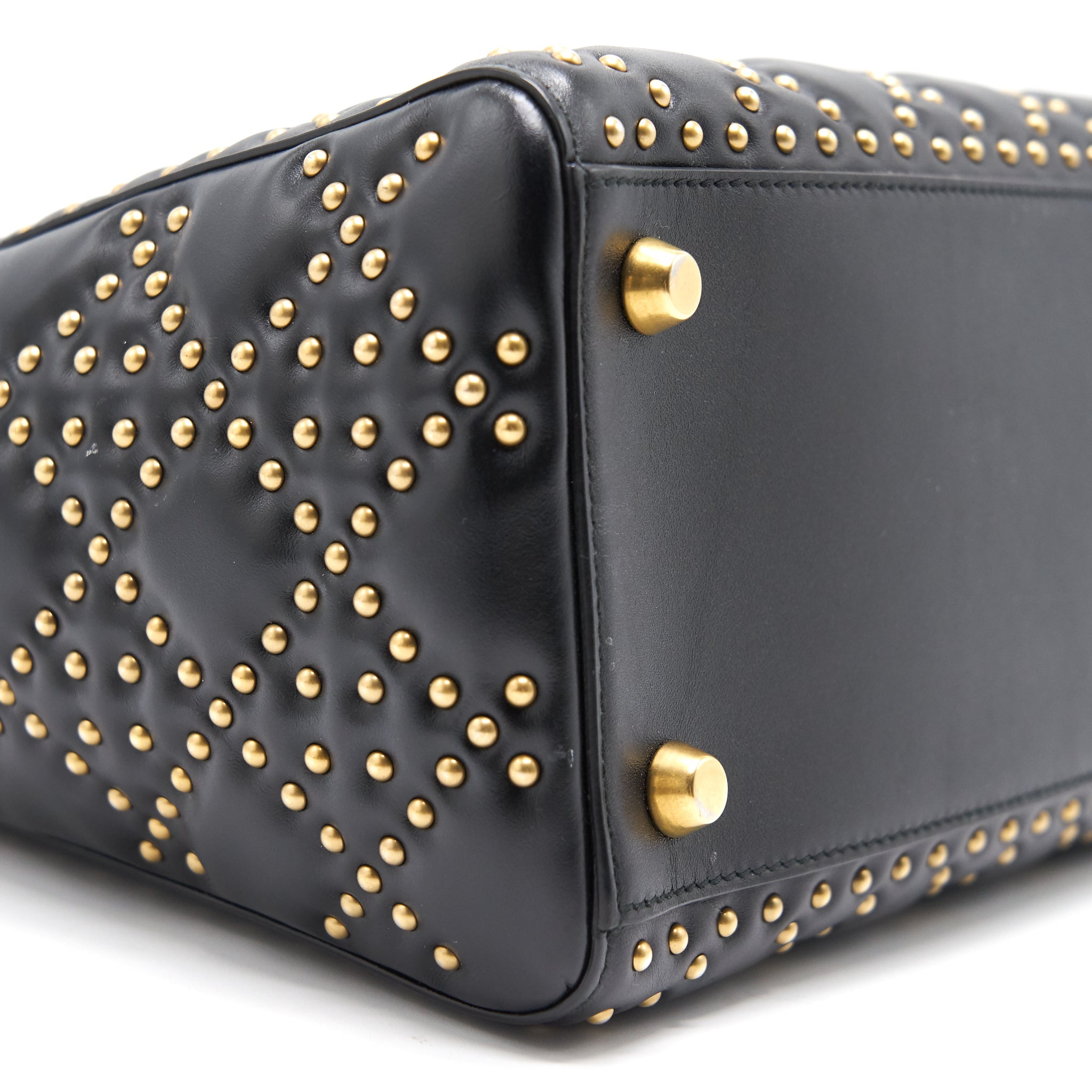 DIOR SUPPLE LADY DIOR STUDDED TOTE BAG
