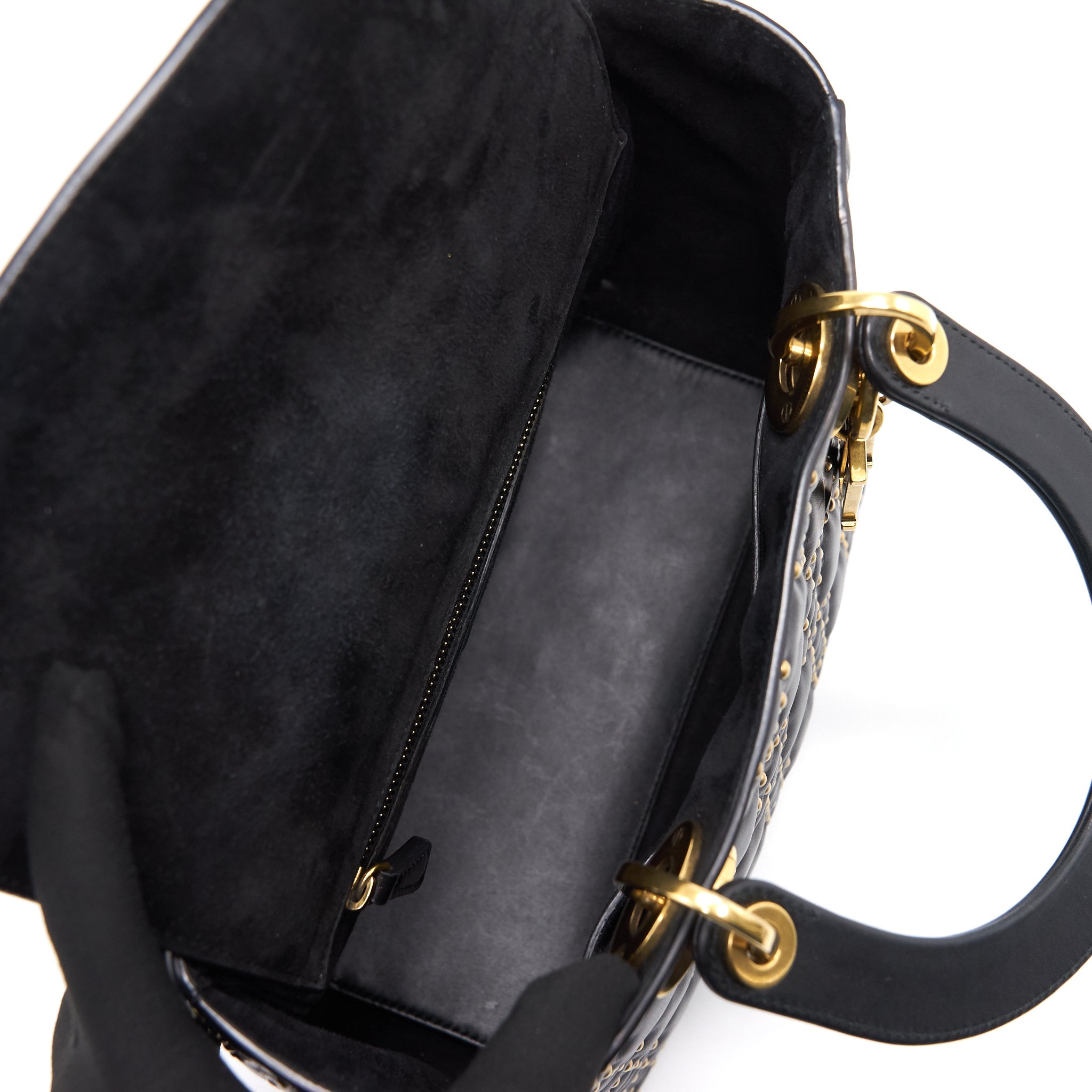 DIOR SUPPLE LADY DIOR STUDDED TOTE BAG