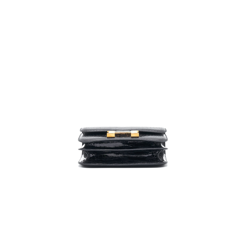 HERMES ALIGATOR CONSTANCE MINI BLACK RGHW