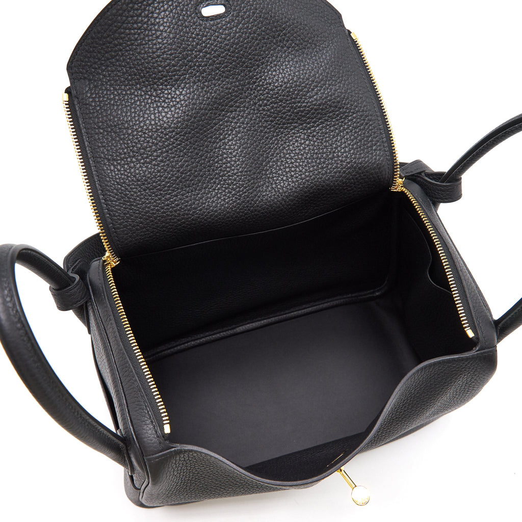 HERMES LINDY 30 BLACK GHW