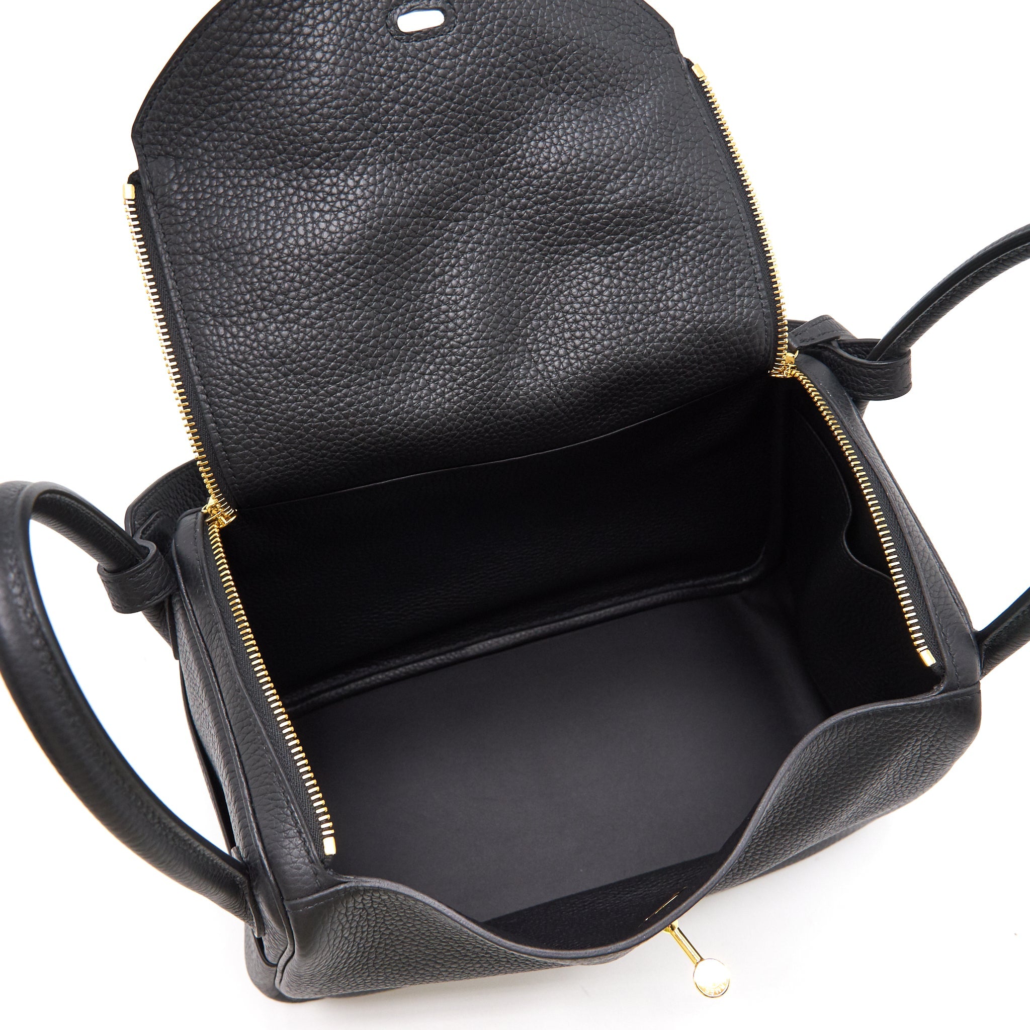 HERMES LINDY 30 BLACK GHW