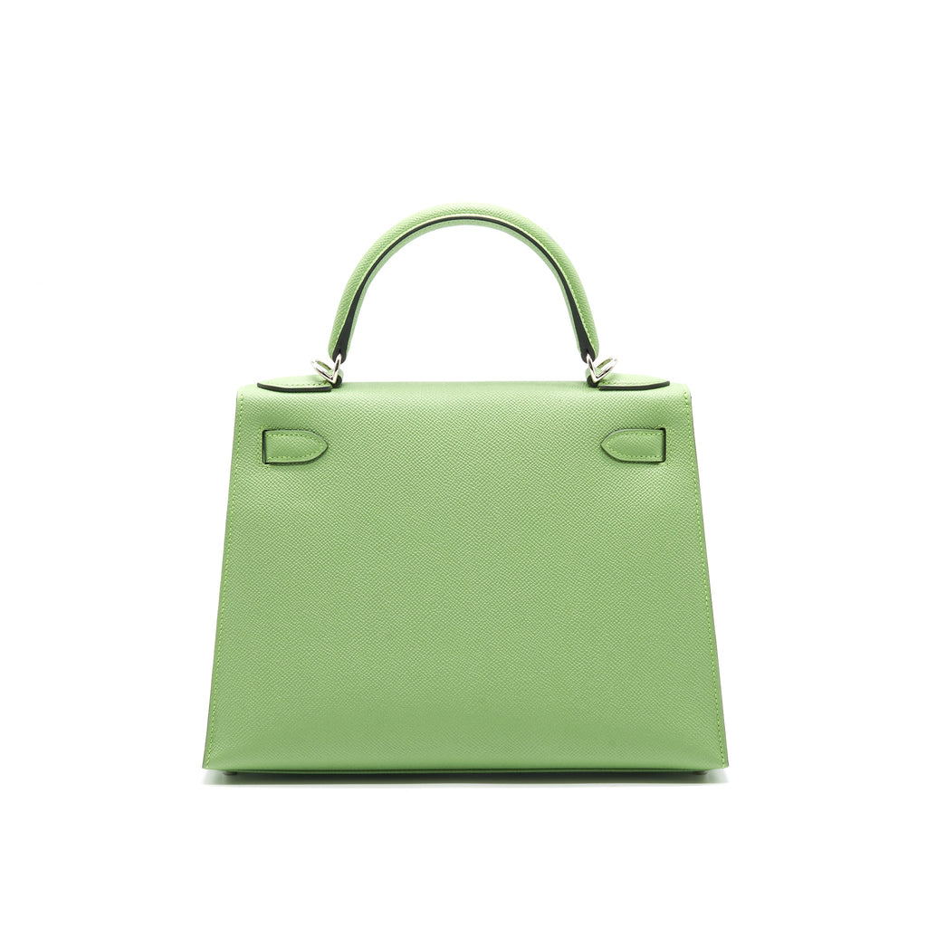 HERMES KELLY 28 VERT CRIQUET EPSOM SHW
