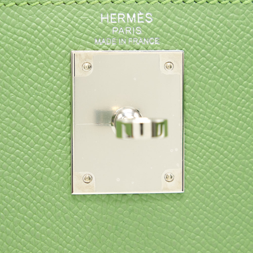 HERMES KELLY 28 VERT CRIQUET EPSOM SHW
