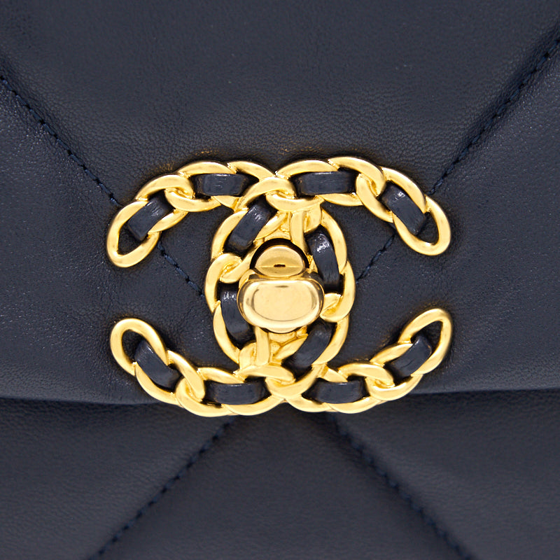 CHANEL 19 LARGE FLAP BAG  NAVY