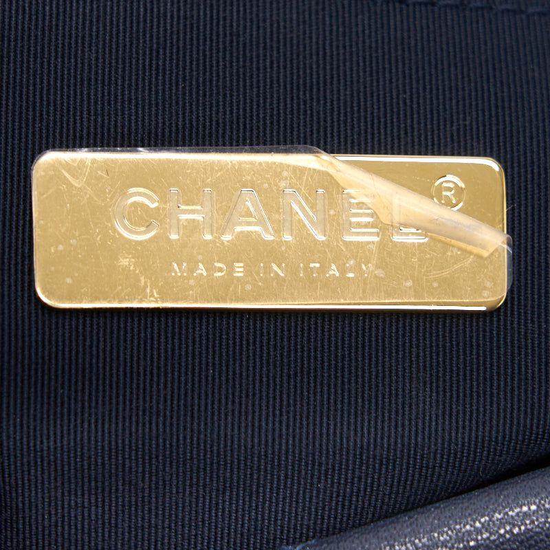CHANEL 19 LARGE FLAP BAG  NAVY